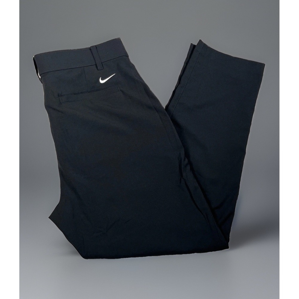 Nike Mens 34x28 Dri-FIT Golf Tour Pants Black Stretch Flat Front DN2397-010